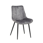 Verta Dining Chair - Light Grey Adore Velvet